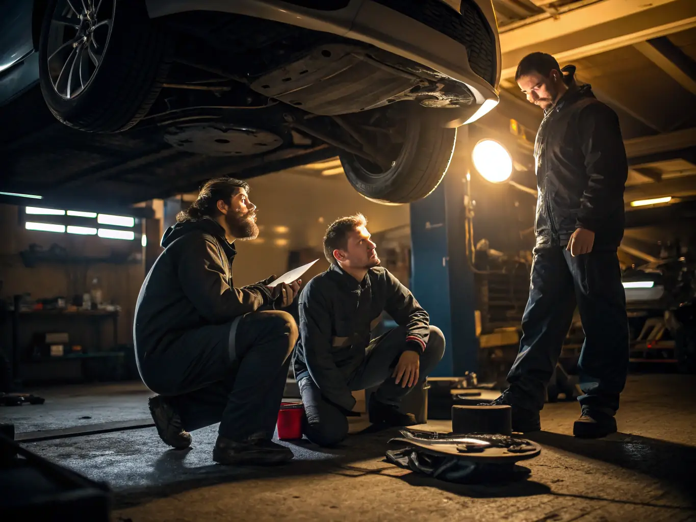 A group of people participating in a hands-on workshop, learning about the restoration and maintenance of vintage bicycles.
